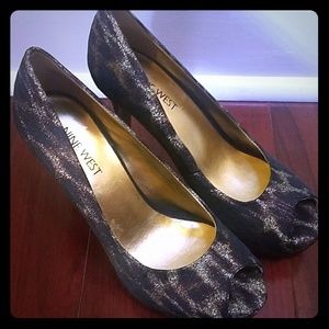 Nine West Sparkle Print Heels